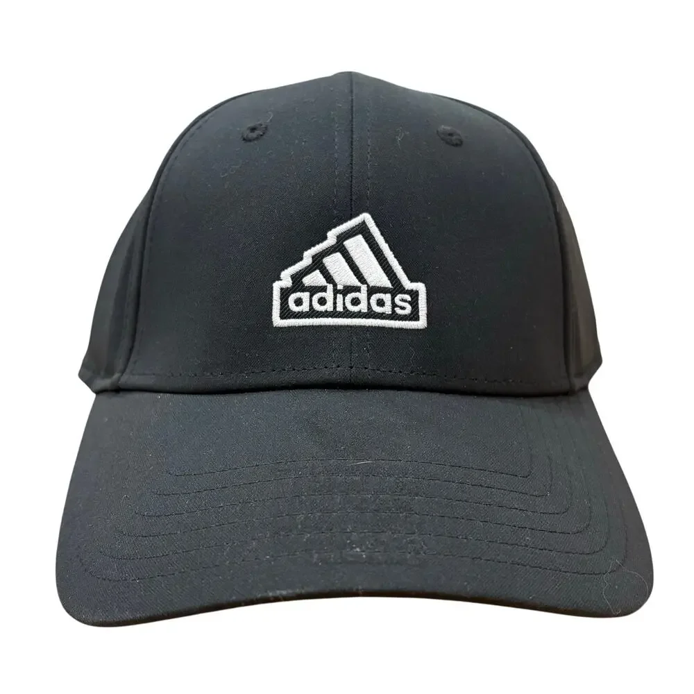 BRAND NEW adidas Aeroready 3 Stripe Logo Black‎ Adjustable Strap Hat Cap OSFM